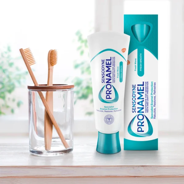 Sensodyne Pronamel Fresh Breath Enamel Toothpaste for Sensitive Teeth and Cavity Protection, Fresh Wave - 4 oz (4 Pack) - Image 3