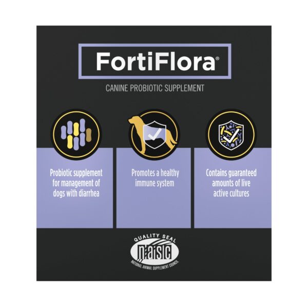 Purina Pro Plan Veterinary Supplements FortiFlora Dog Probiotic Supplement, Canine Nutritional Supplement - 30 Ct. Box - Image 8