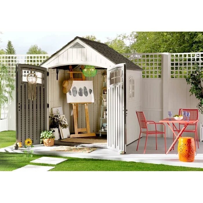 Cascade 7 ft. W x 4 ft. D Plastic Storage Shed