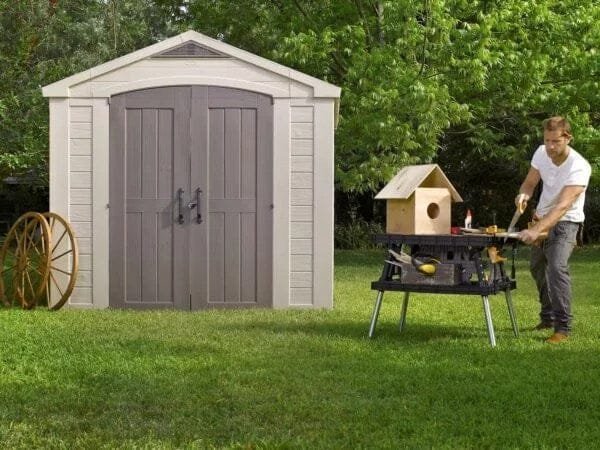 Keter Factor 8×8 Foot Large Resin Outdoor Shed - Image 5