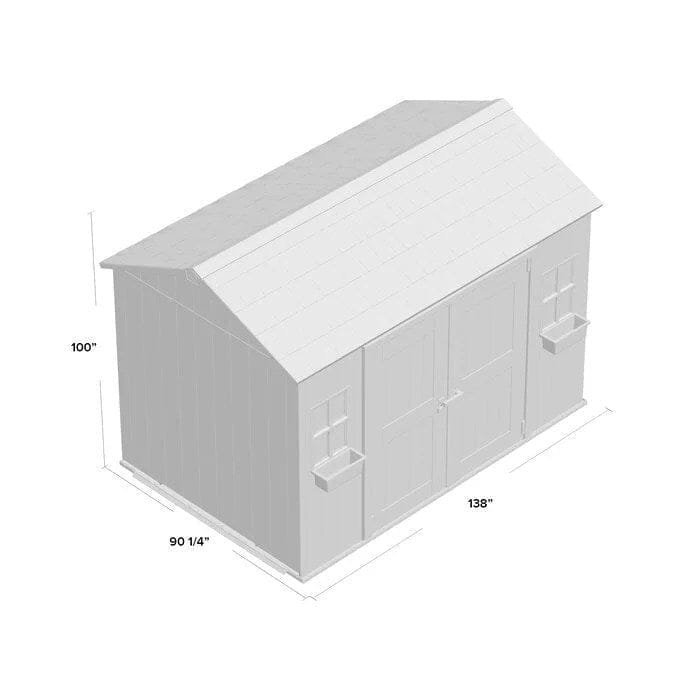 Oakland 11 ft. W x 7.5 ft. D Plastic Storage Shed - Image 10