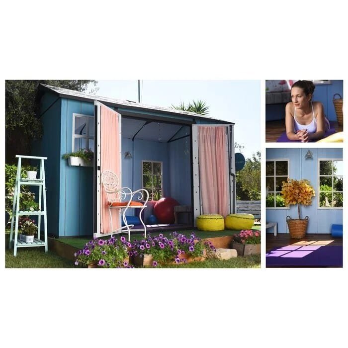 Oakland 11 ft. W x 7.5 ft. D Plastic Storage Shed - Image 14